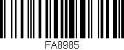 Código de barras (EAN, GTIN, SKU, ISBN): 'FA8985'