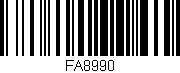 Código de barras (EAN, GTIN, SKU, ISBN): 'FA8990'