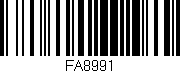 Código de barras (EAN, GTIN, SKU, ISBN): 'FA8991'