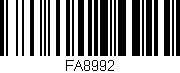 Código de barras (EAN, GTIN, SKU, ISBN): 'FA8992'