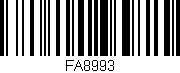 Código de barras (EAN, GTIN, SKU, ISBN): 'FA8993'