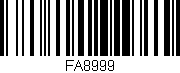 Código de barras (EAN, GTIN, SKU, ISBN): 'FA8999'