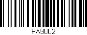 Código de barras (EAN, GTIN, SKU, ISBN): 'FA9002'