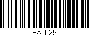 Código de barras (EAN, GTIN, SKU, ISBN): 'FA9029'