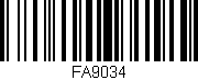 Código de barras (EAN, GTIN, SKU, ISBN): 'FA9034'