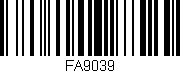 Código de barras (EAN, GTIN, SKU, ISBN): 'FA9039'