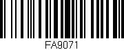 Código de barras (EAN, GTIN, SKU, ISBN): 'FA9071'