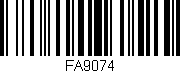 Código de barras (EAN, GTIN, SKU, ISBN): 'FA9074'