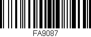 Código de barras (EAN, GTIN, SKU, ISBN): 'FA9087'