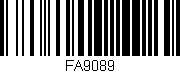 Código de barras (EAN, GTIN, SKU, ISBN): 'FA9089'