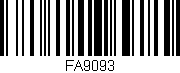 Código de barras (EAN, GTIN, SKU, ISBN): 'FA9093'