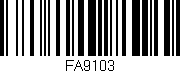 Código de barras (EAN, GTIN, SKU, ISBN): 'FA9103'