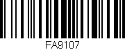 Código de barras (EAN, GTIN, SKU, ISBN): 'FA9107'