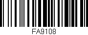 Código de barras (EAN, GTIN, SKU, ISBN): 'FA9108'