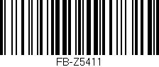 Código de barras (EAN, GTIN, SKU, ISBN): 'FB-Z5411'