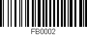 Código de barras (EAN, GTIN, SKU, ISBN): 'FB0002'