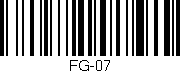 Código de barras (EAN, GTIN, SKU, ISBN): 'FG-07'