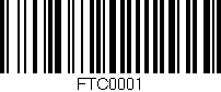 Código de barras (EAN, GTIN, SKU, ISBN): 'FTC0001'