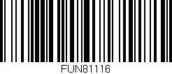 Código de barras (EAN, GTIN, SKU, ISBN): 'FUN81116'