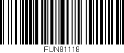 Código de barras (EAN, GTIN, SKU, ISBN): 'FUN81118'