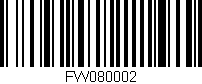 Código de barras (EAN, GTIN, SKU, ISBN): 'FW080002'