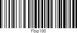 Código de barras (EAN, GTIN, SKU, ISBN): 'Fbip190'