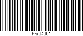 Código de barras (EAN, GTIN, SKU, ISBN): 'Fbr04001'