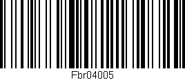 Código de barras (EAN, GTIN, SKU, ISBN): 'Fbr04005'