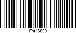 Código de barras (EAN, GTIN, SKU, ISBN): 'Fbr16093'