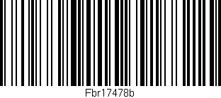Código de barras (EAN, GTIN, SKU, ISBN): 'Fbr17478b'