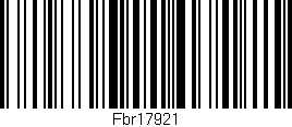 Código de barras (EAN, GTIN, SKU, ISBN): 'Fbr17921'