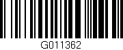 Código de barras (EAN, GTIN, SKU, ISBN): 'G011362'