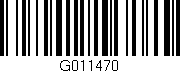 Código de barras (EAN, GTIN, SKU, ISBN): 'G011470'