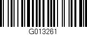 Código de barras (EAN, GTIN, SKU, ISBN): 'G013261'