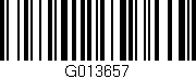 Código de barras (EAN, GTIN, SKU, ISBN): 'G013657'