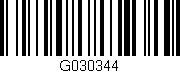 Código de barras (EAN, GTIN, SKU, ISBN): 'G030344'
