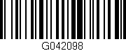 Código de barras (EAN, GTIN, SKU, ISBN): 'G042098'