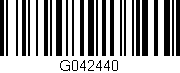 Código de barras (EAN, GTIN, SKU, ISBN): 'G042440'