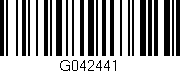 Código de barras (EAN, GTIN, SKU, ISBN): 'G042441'