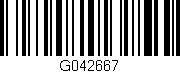 Código de barras (EAN, GTIN, SKU, ISBN): 'G042667'
