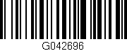 Código de barras (EAN, GTIN, SKU, ISBN): 'G042696'