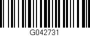 Código de barras (EAN, GTIN, SKU, ISBN): 'G042731'