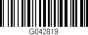 Código de barras (EAN, GTIN, SKU, ISBN): 'G042819'