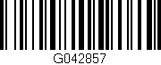 Código de barras (EAN, GTIN, SKU, ISBN): 'G042857'