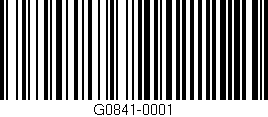 Código de barras (EAN, GTIN, SKU, ISBN): 'G0841-0001'