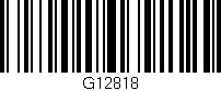 Código de barras (EAN, GTIN, SKU, ISBN): 'G12818'