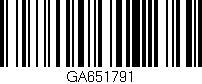 Código de barras (EAN, GTIN, SKU, ISBN): 'GA651791'