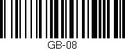 Código de barras (EAN, GTIN, SKU, ISBN): 'GB-08'
