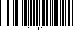 Código de barras (EAN, GTIN, SKU, ISBN): 'GEL.010'