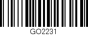 Código de barras (EAN, GTIN, SKU, ISBN): 'GO2231'